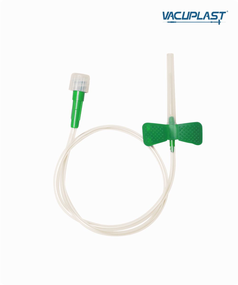 Escalpe para coleta de sangue com seringa 21G